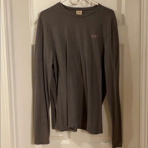 Hollister Gray Long-Sleeve Shirt